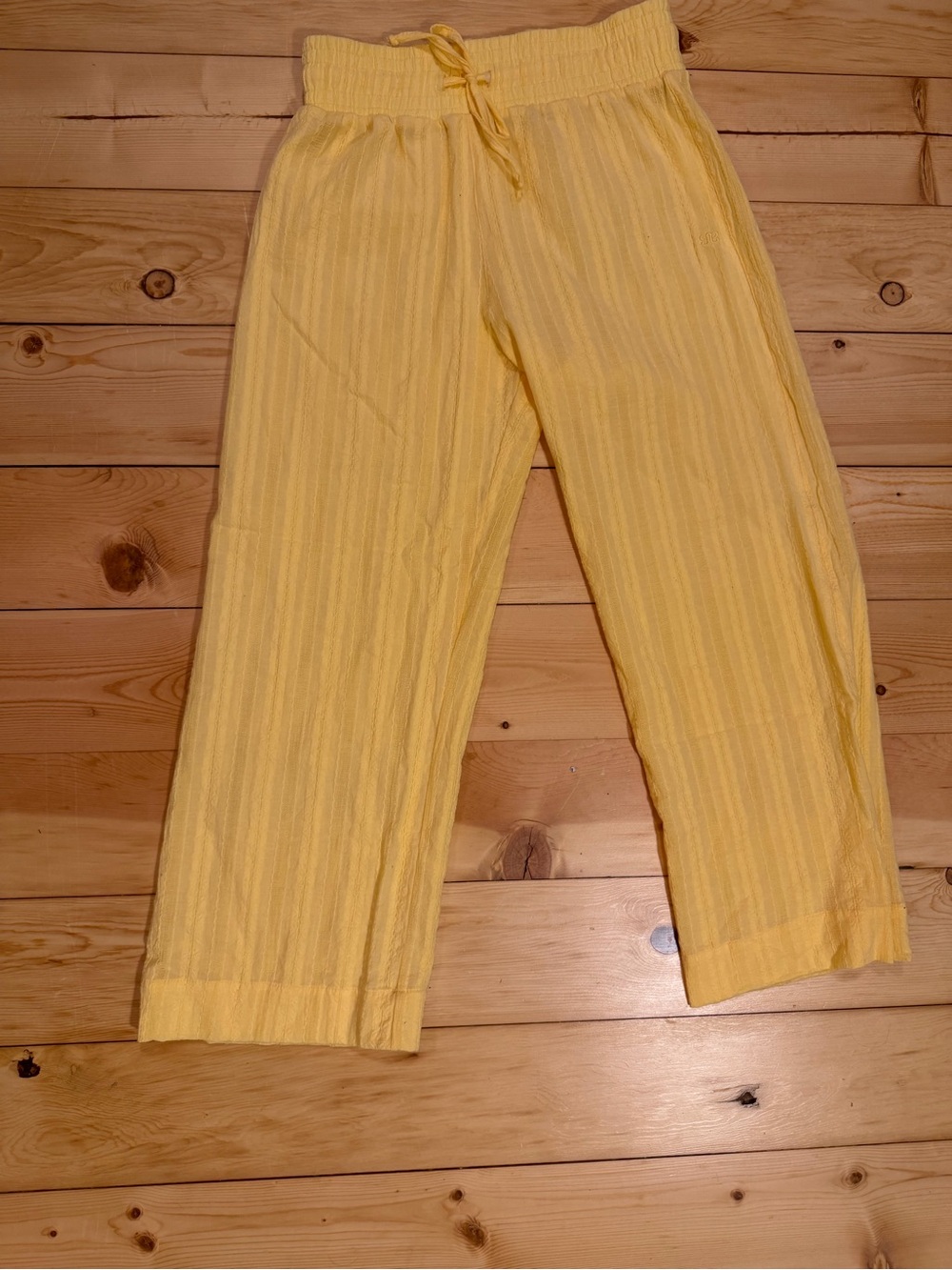 Albion Fit Lightweight Yellow Drawstring Cabana Pants S
